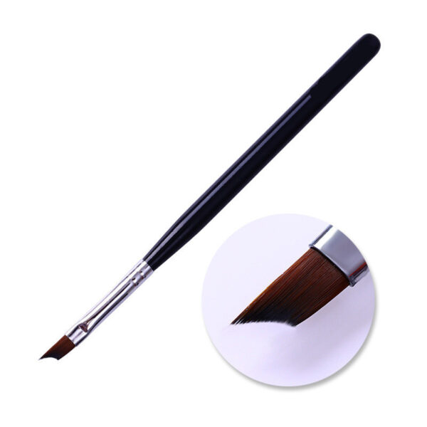 Nail Pen Pen Black Bar Oblique French Crescent Pen French Nail Painted Petal Pen