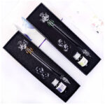 Transparent Girl Glass Pen Dipped In Pen Pen Stationery Crystal Pen - Image 4