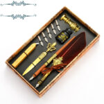 Retro Feather Pen Set Business Gift Pen European Style Dip Pen - Image 2