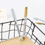 Gold And Silver Signature Greeting Card Calligraphy Paint Pen