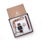 Set Boutique Gift Set Ring Rosary Quartz Watch Pen - Image 2