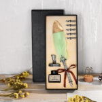 Retro Feather Birthday New Year Gift Oblique Ink Engraved Pen Set - Image 7