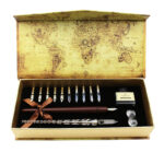 Handmade Glass Pen Crystal Pen Wooden Dip Pen Retro Set Valentine's Day Christmas Creative Gift - Image 3