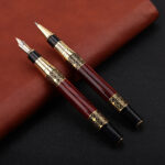 ImitationMahogany Metal Wood Grain Fountain Pen - Image 2