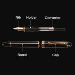 Full Metal Fountain Pen With Golden Clip  Luxury Nib Pen - Image 3