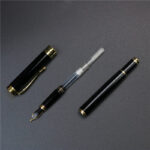 Full Metal Top Tip Fountain Pen Free Engraving Gold Text - Image 7
