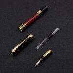 Wood grain fountain pen metal signature pen - Image 4