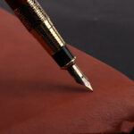 Wood grain fountain pen metal signature pen - Image 3
