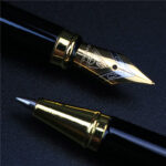 Full Metal Top Tip Fountain Pen Free Engraving Gold Text - Image 5