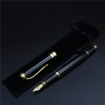 Full Metal Top Tip Fountain Pen Free Engraving Gold Text